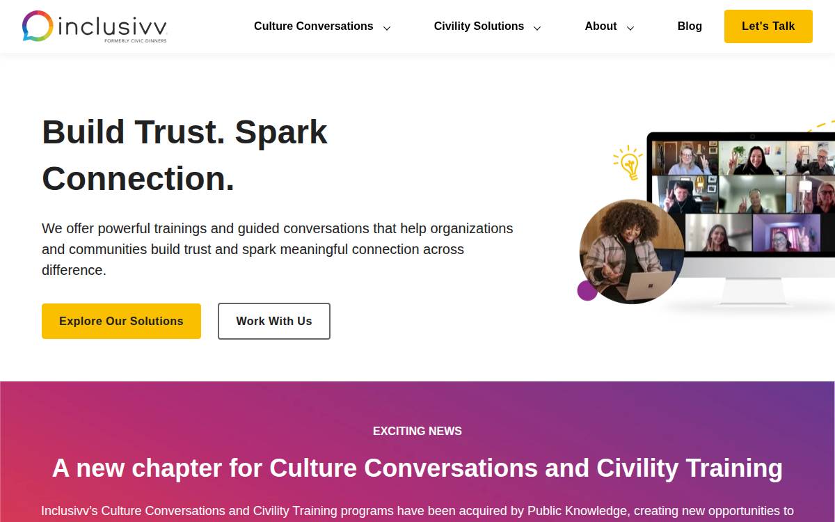 Inclusivv website preview