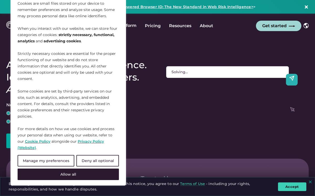 Incognia website preview
