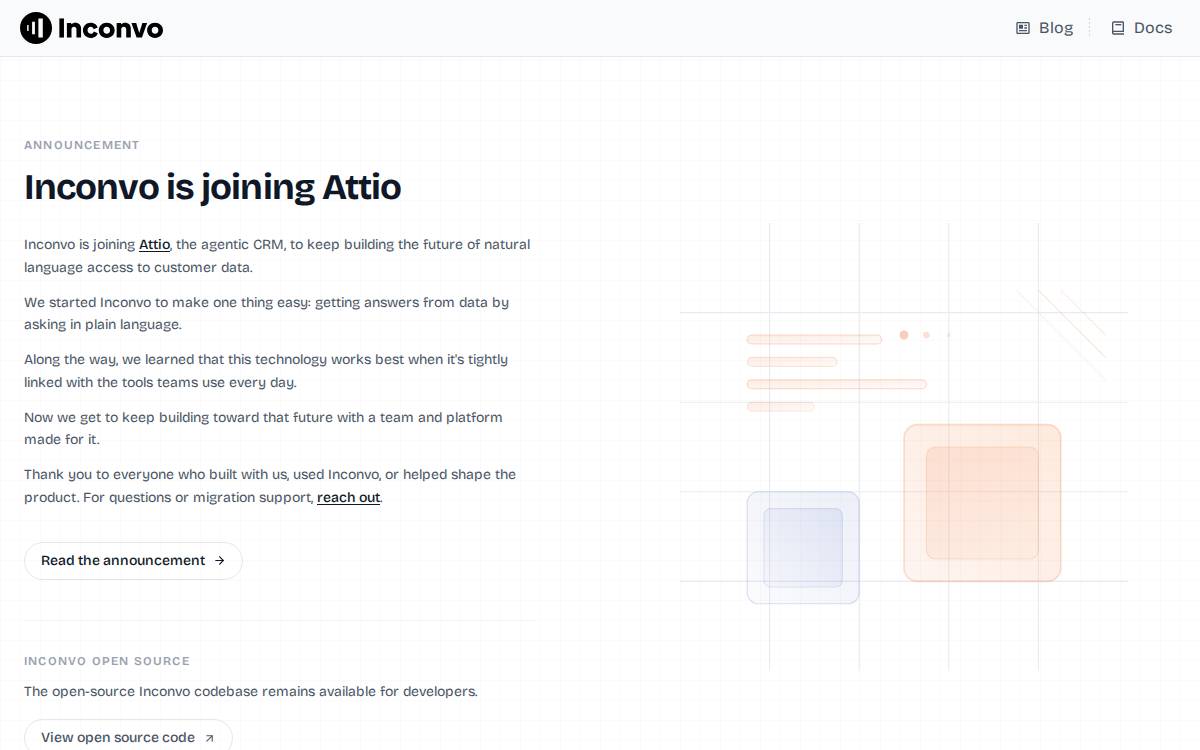 Inconvo website preview