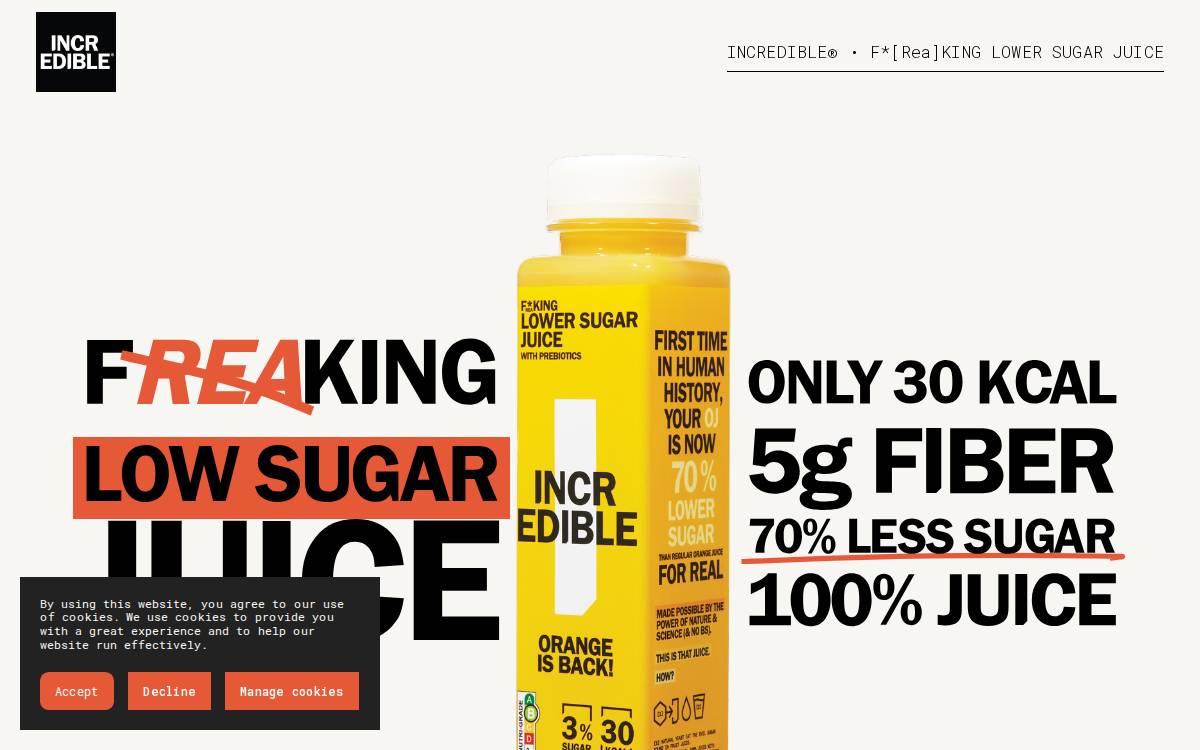INCREDIBLE® (fka JuiceInnov8) website preview