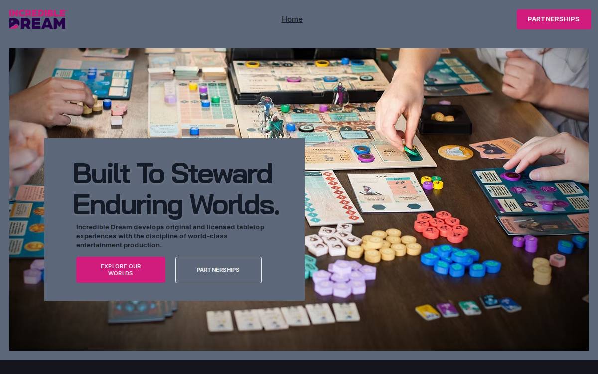Incredible Dream website preview