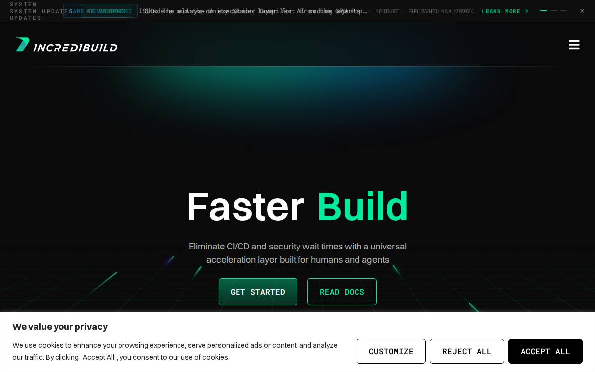 Incredibuild website preview