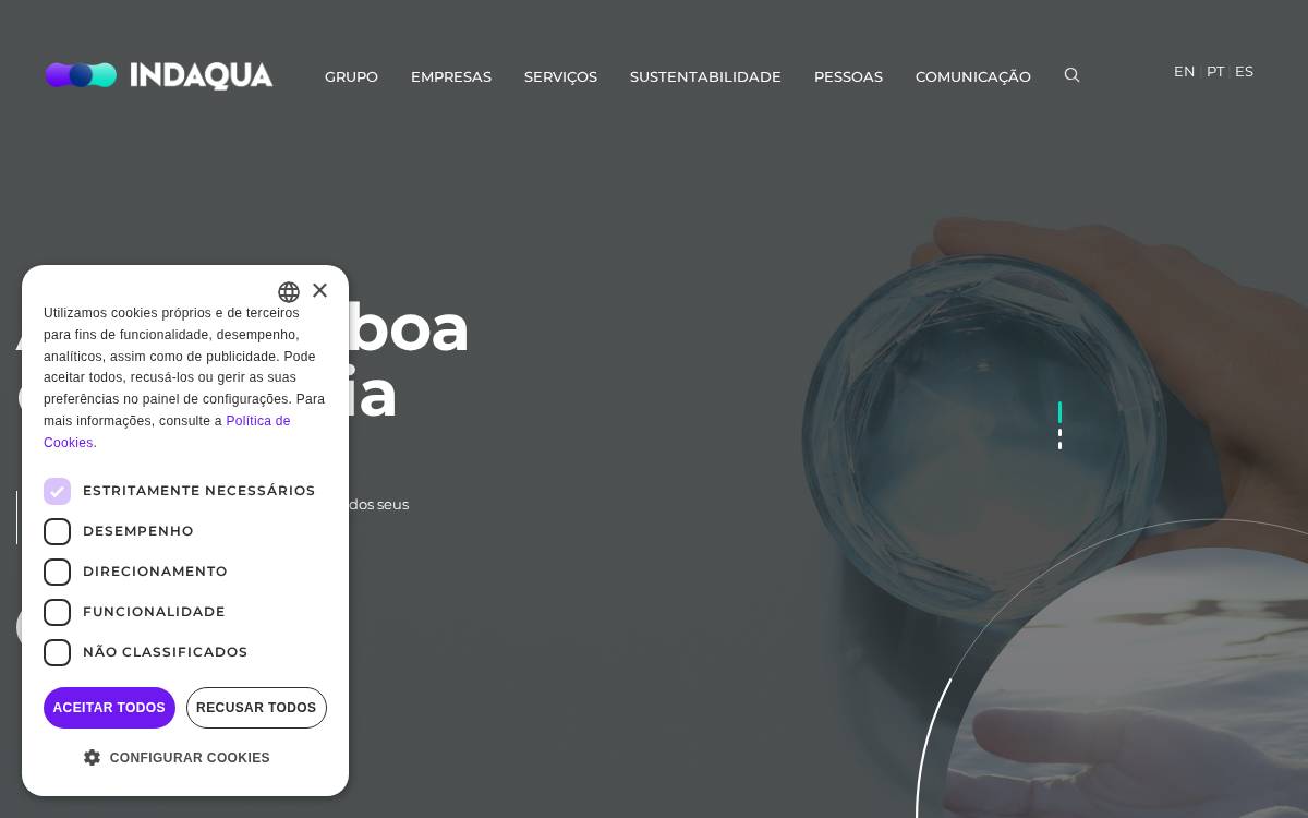 Indaqua website preview