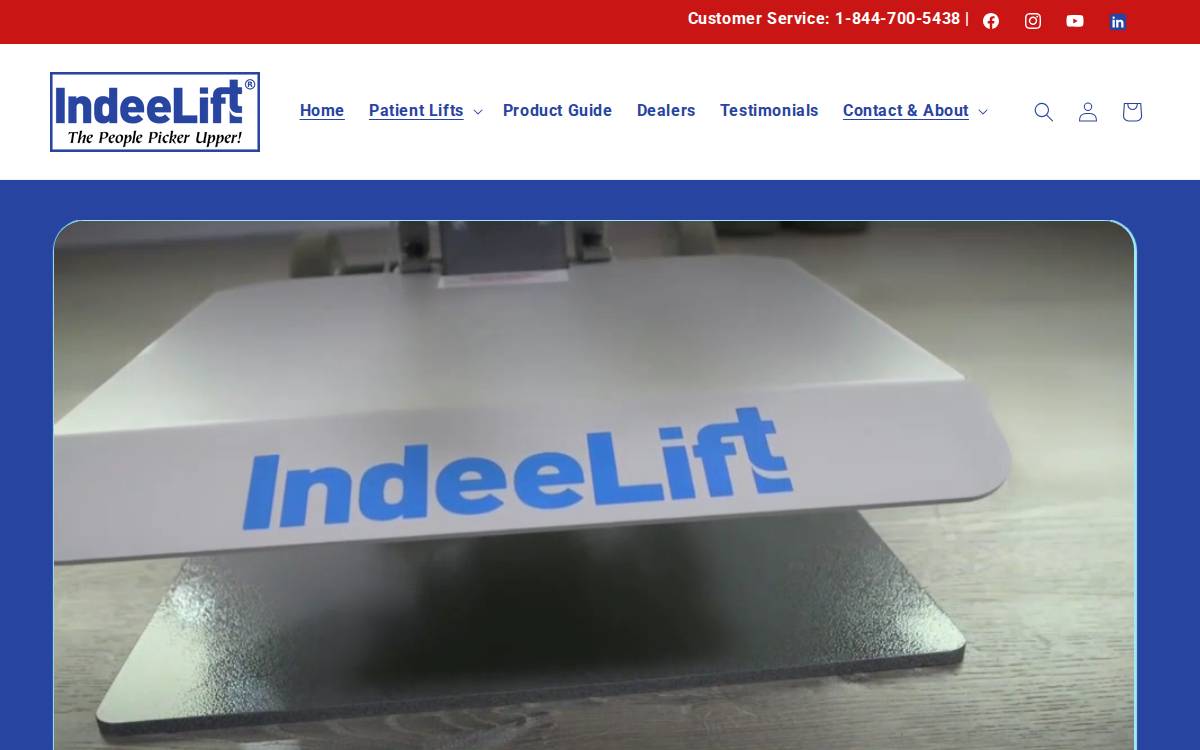 IndeeLift website preview