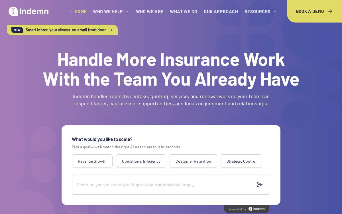 Indemn website preview