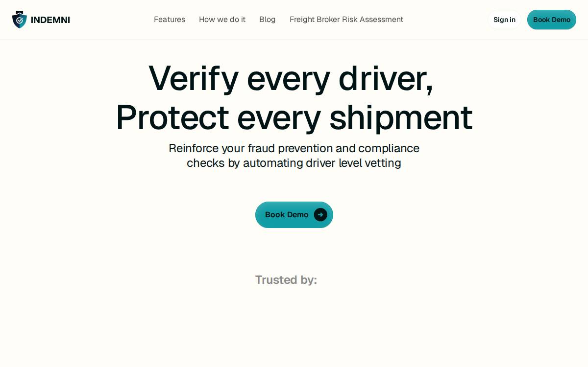 Indemni website preview
