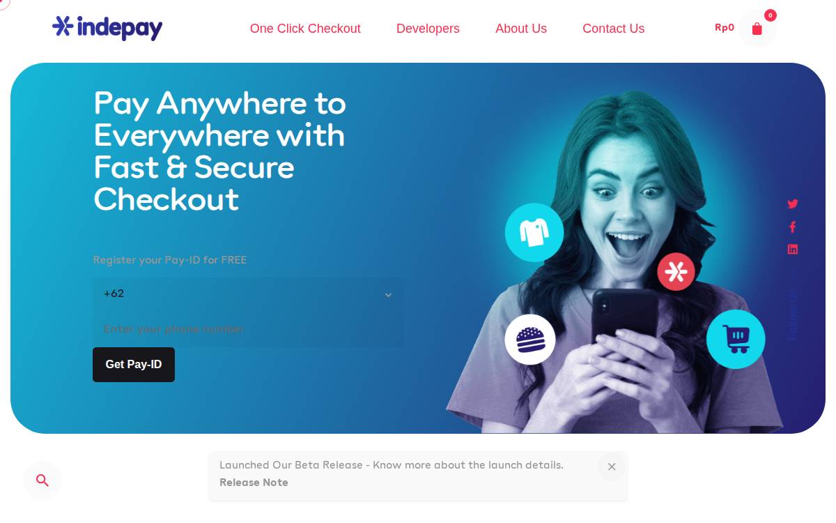 Indepay website preview