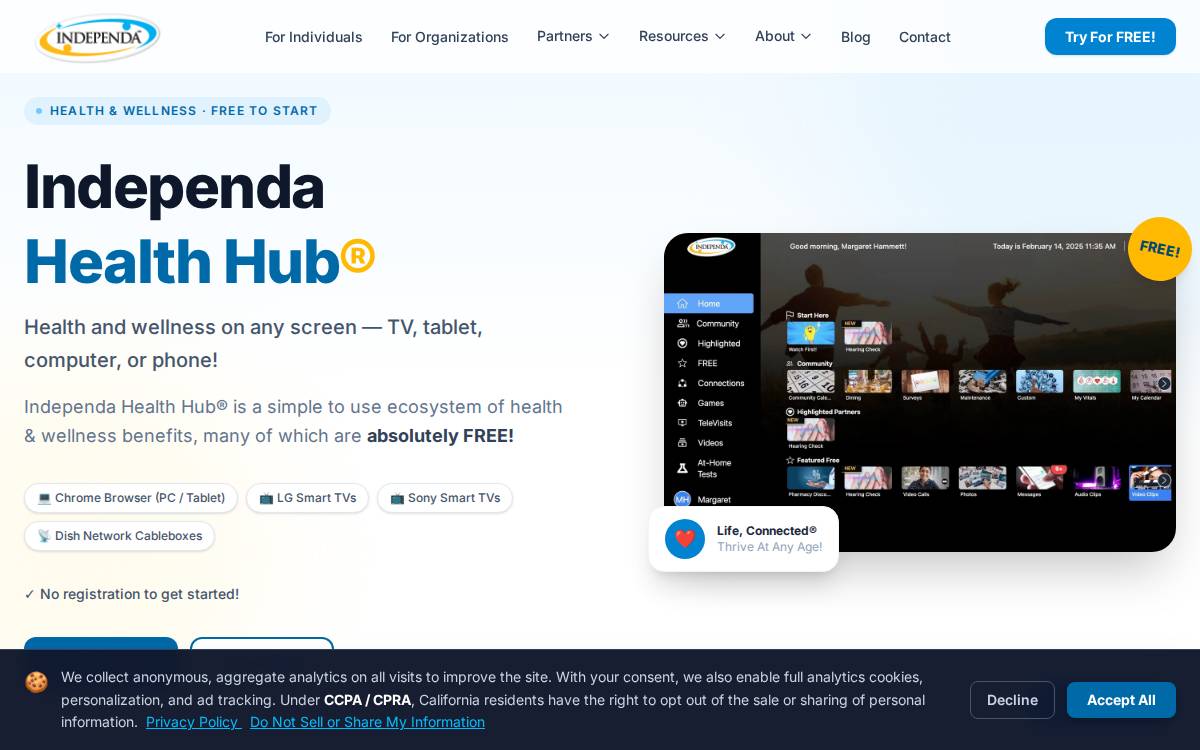 Independa website preview