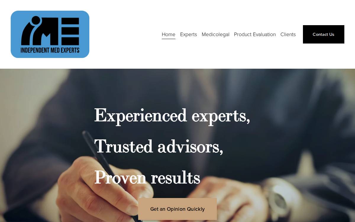 Independentmedexpert website preview