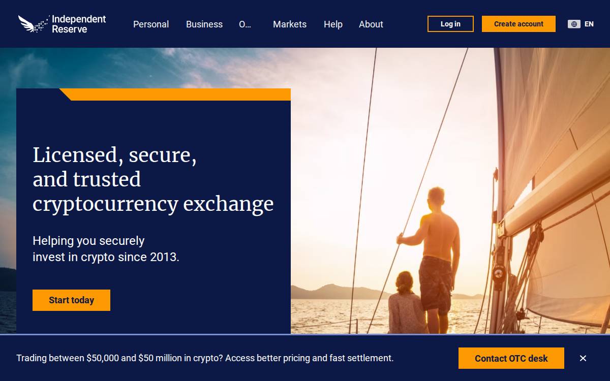 Independentreserve website preview