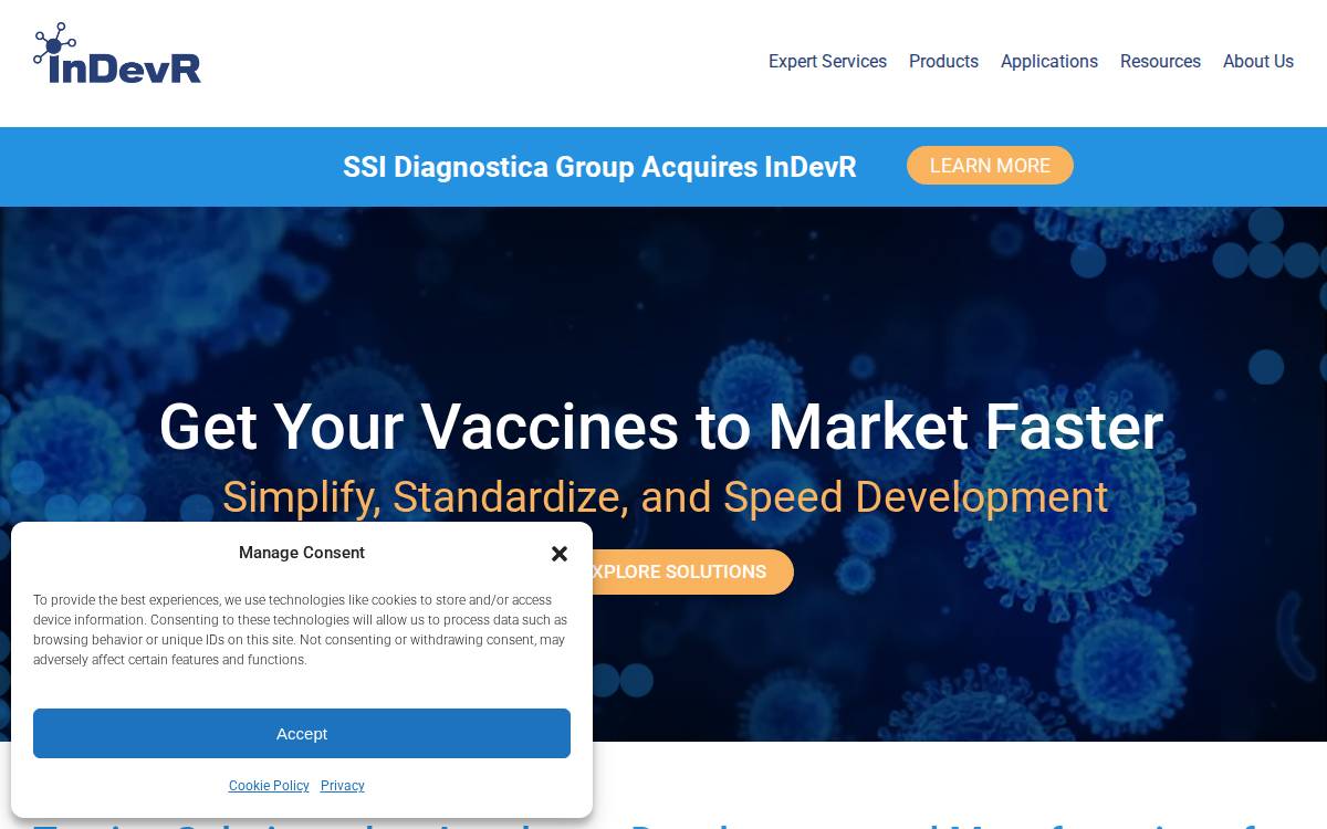 Indevr website preview