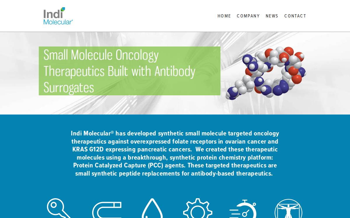 Indi Molecular website preview