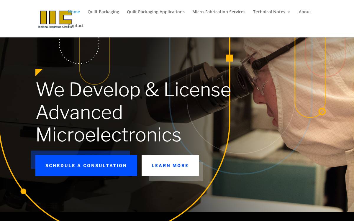 Indiana Integrated Circuits website preview