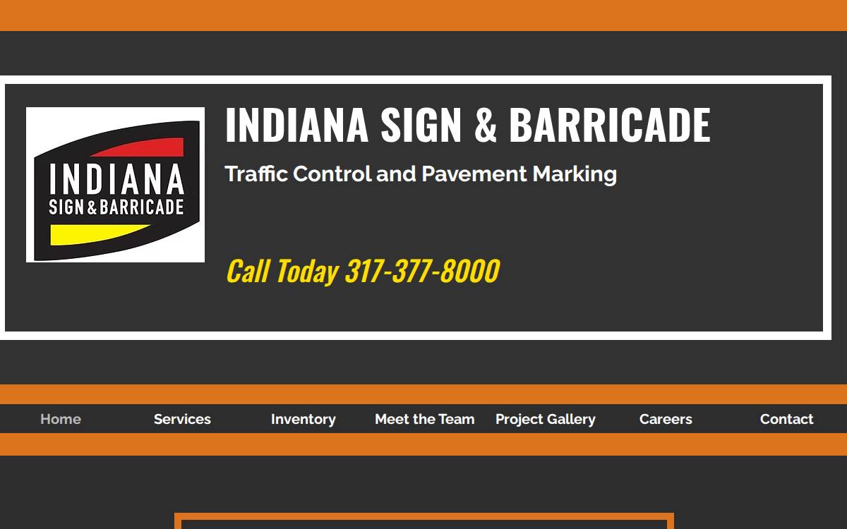 Indiana Sign & Barricade website preview