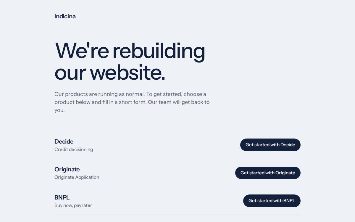 Indicina website preview