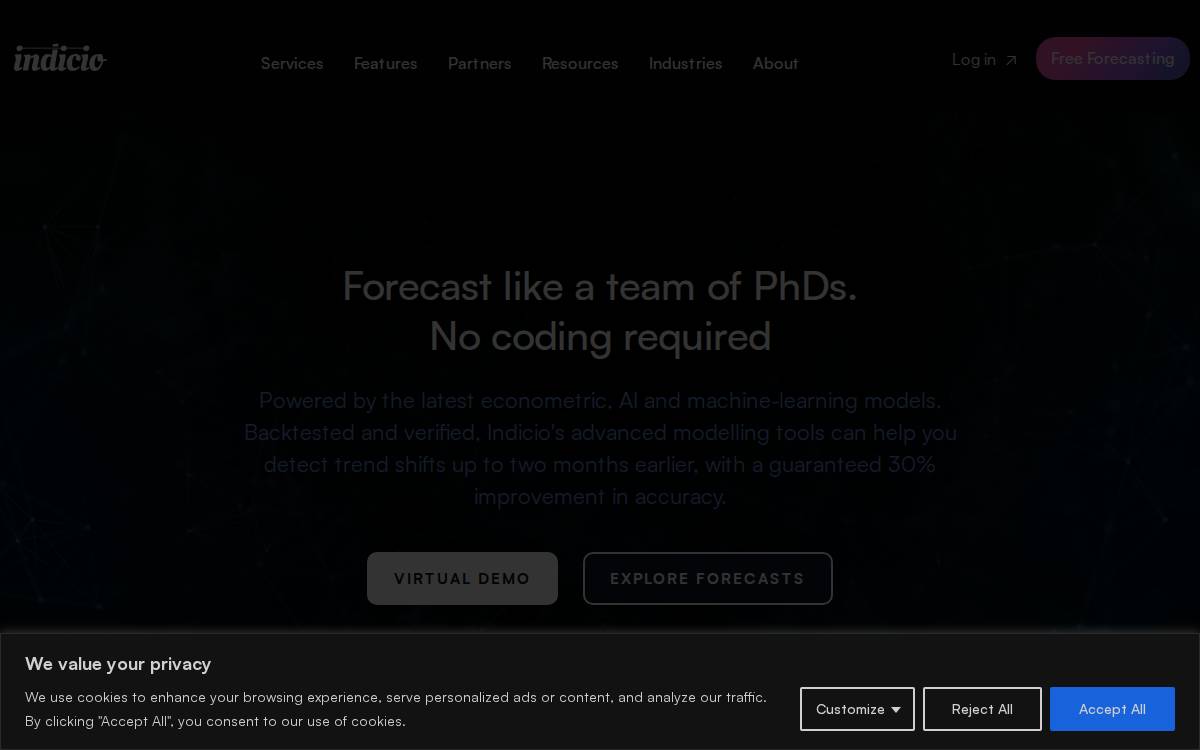 Indicio website preview
