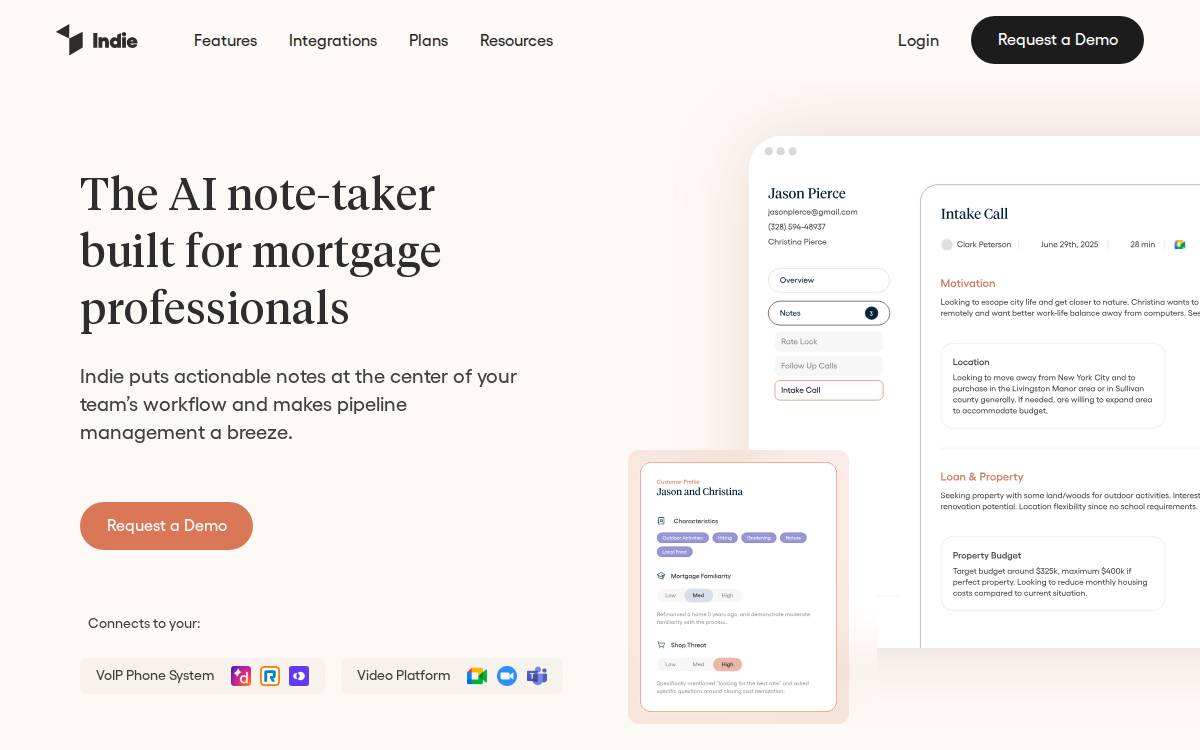 Indiemortgage website preview