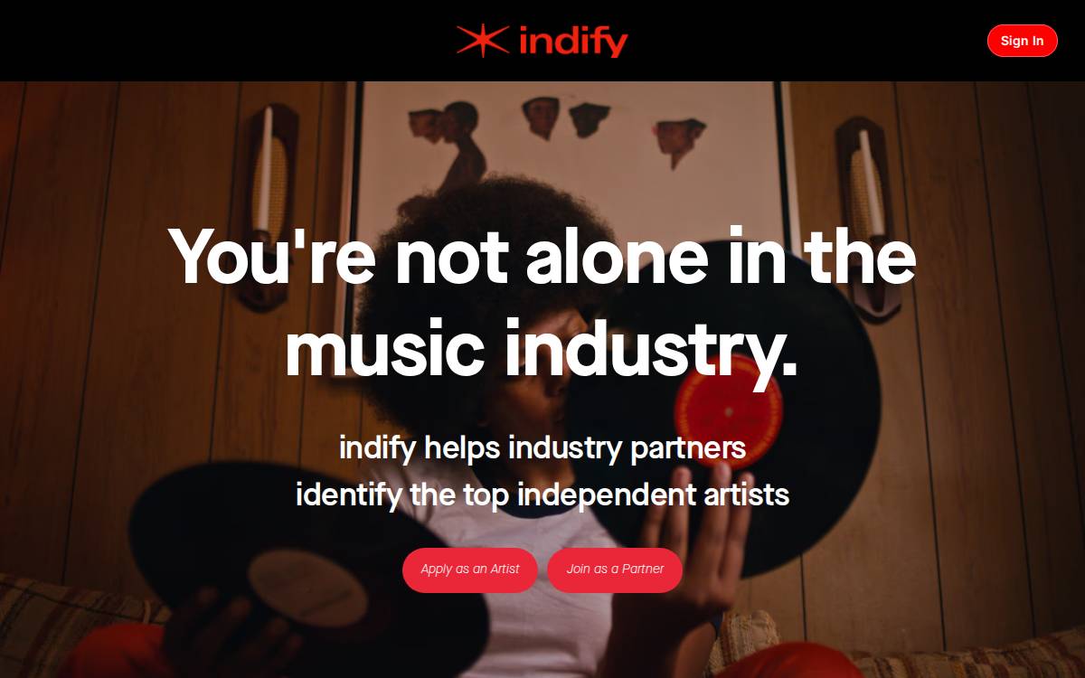 Indify website preview
