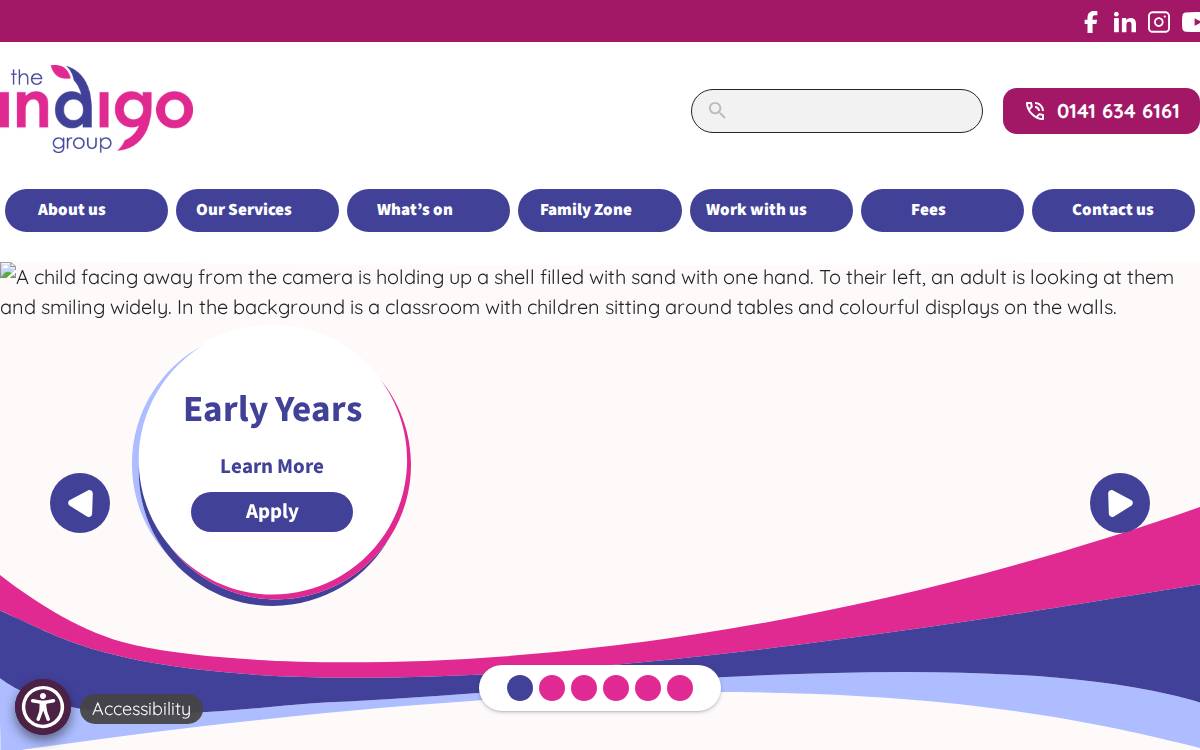 Indigo Childcare Group website preview