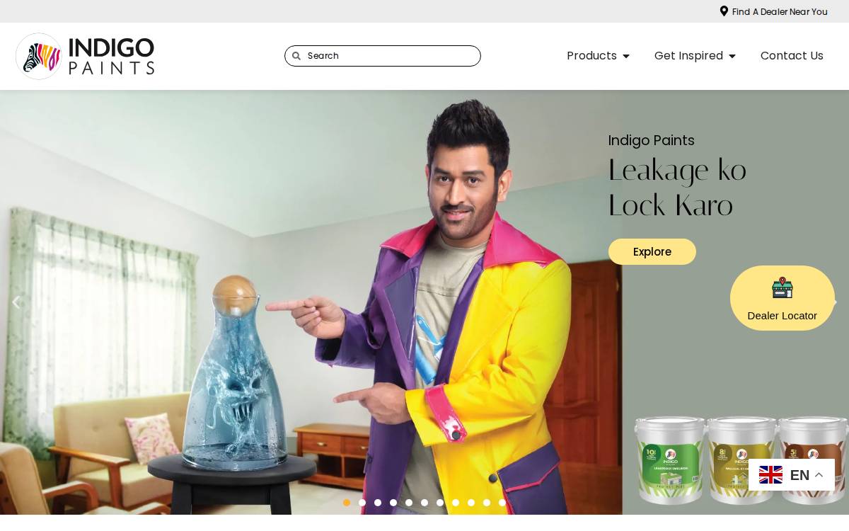 Indigo Paints website preview