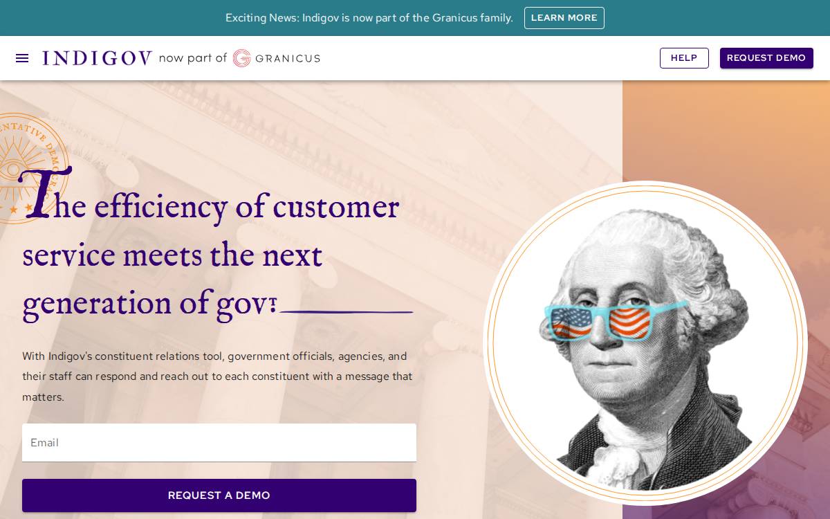 Indigov website preview