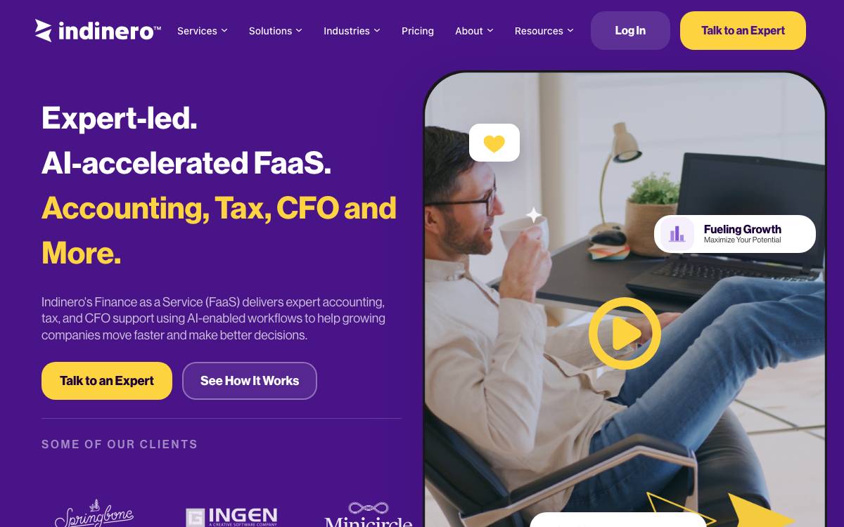 inDinero website preview