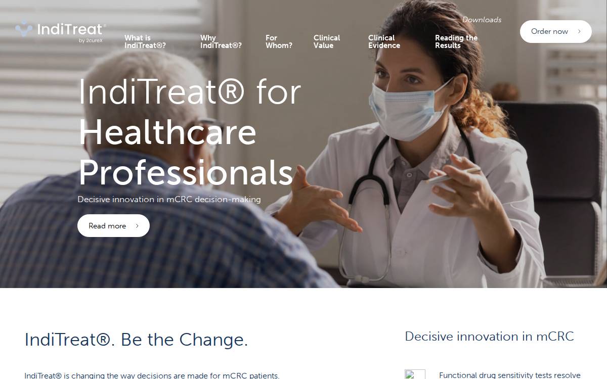 Inditreat website preview