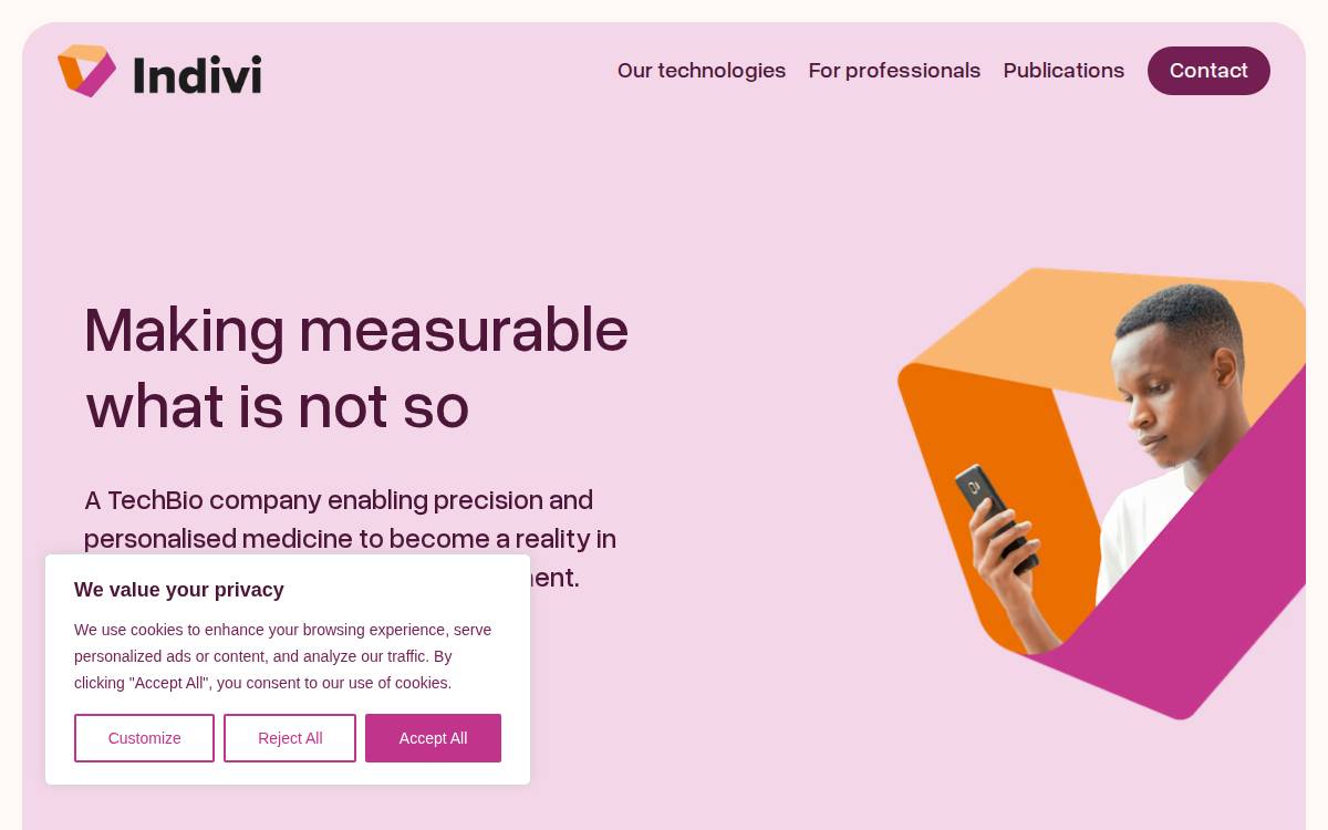 Indivi website preview