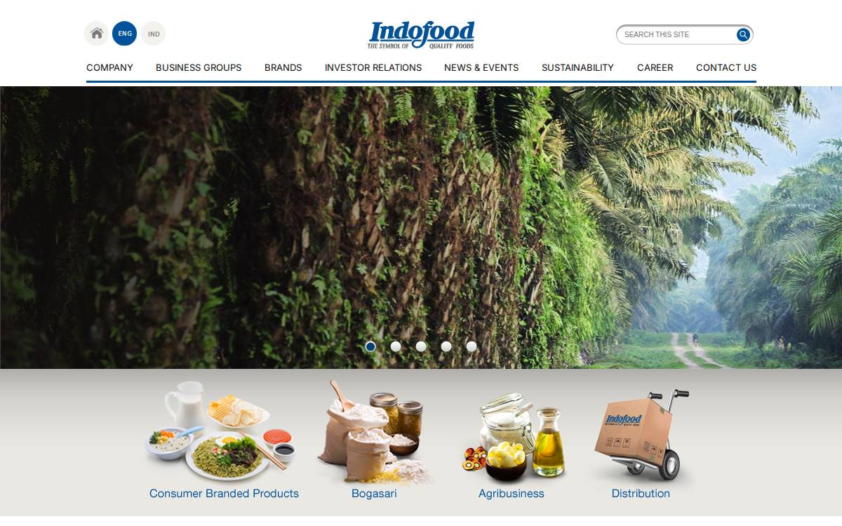 Indofood website preview
