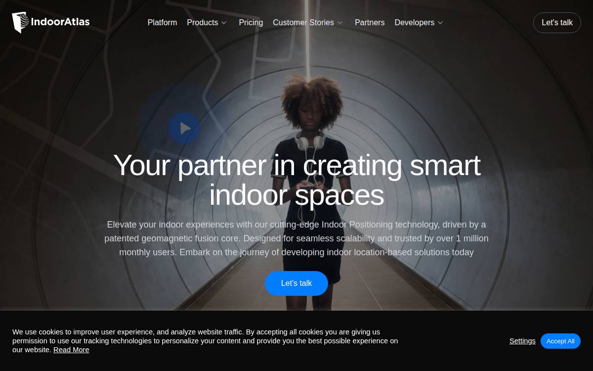 IndoorAtlas website preview