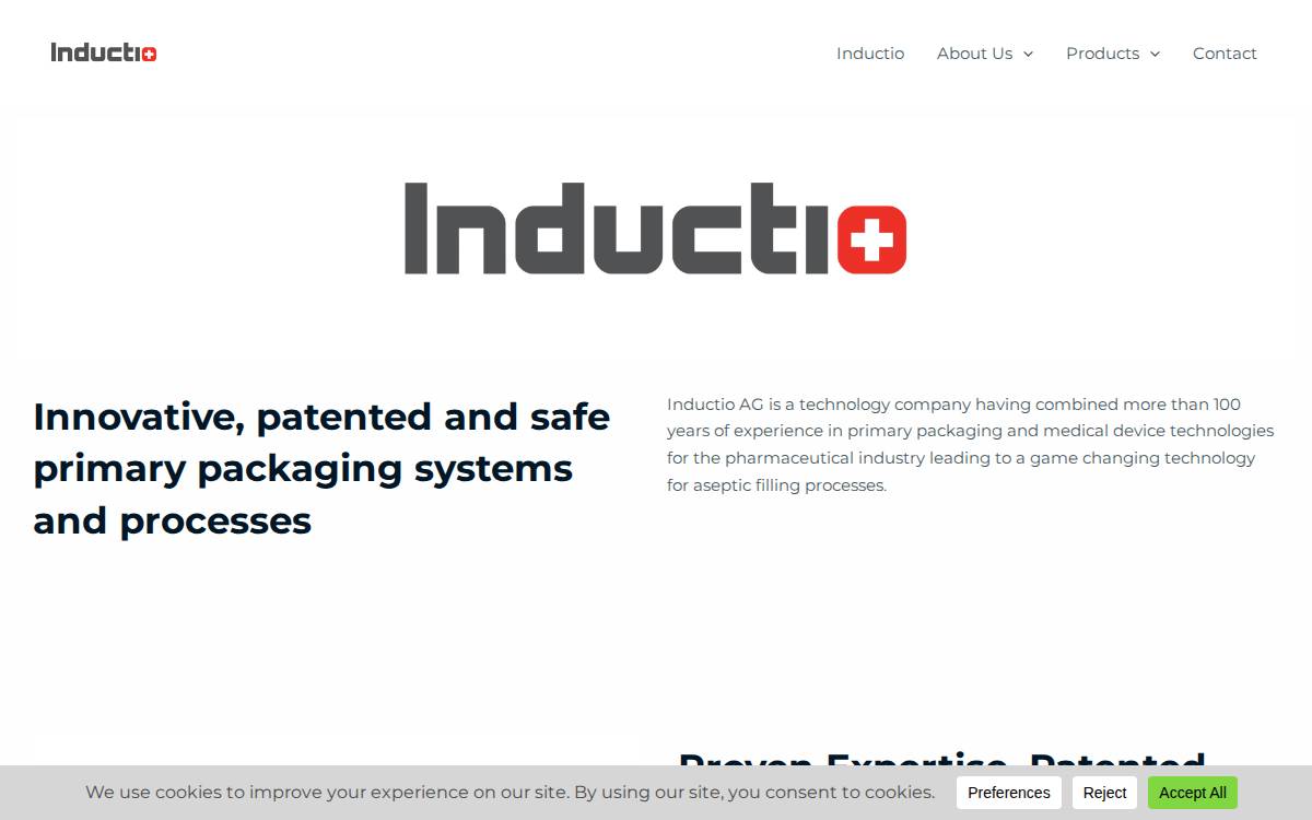 Inductio website preview