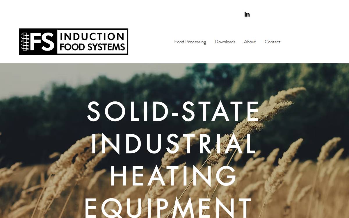 Induction Food Systems website preview