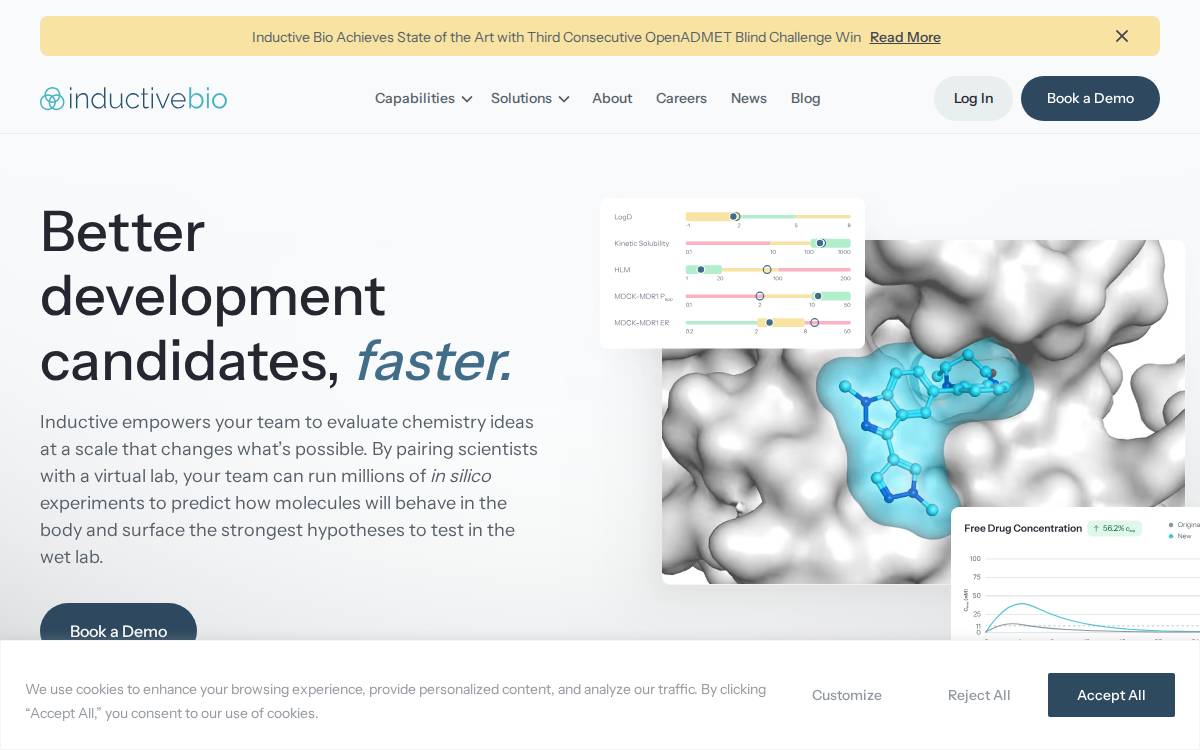 Inductive Bio website preview