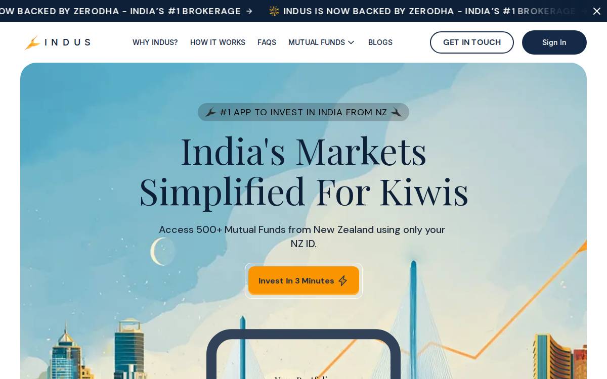 Indus website preview