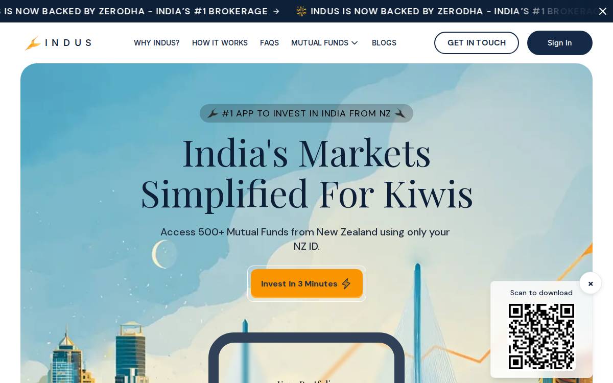 Indus website preview