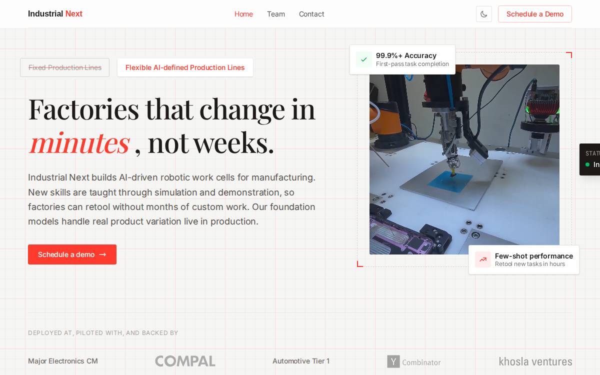 Industrial Next website preview