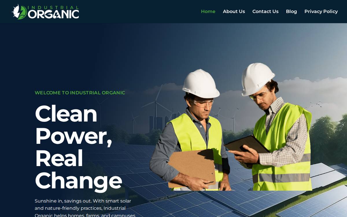Industrialorganic website preview