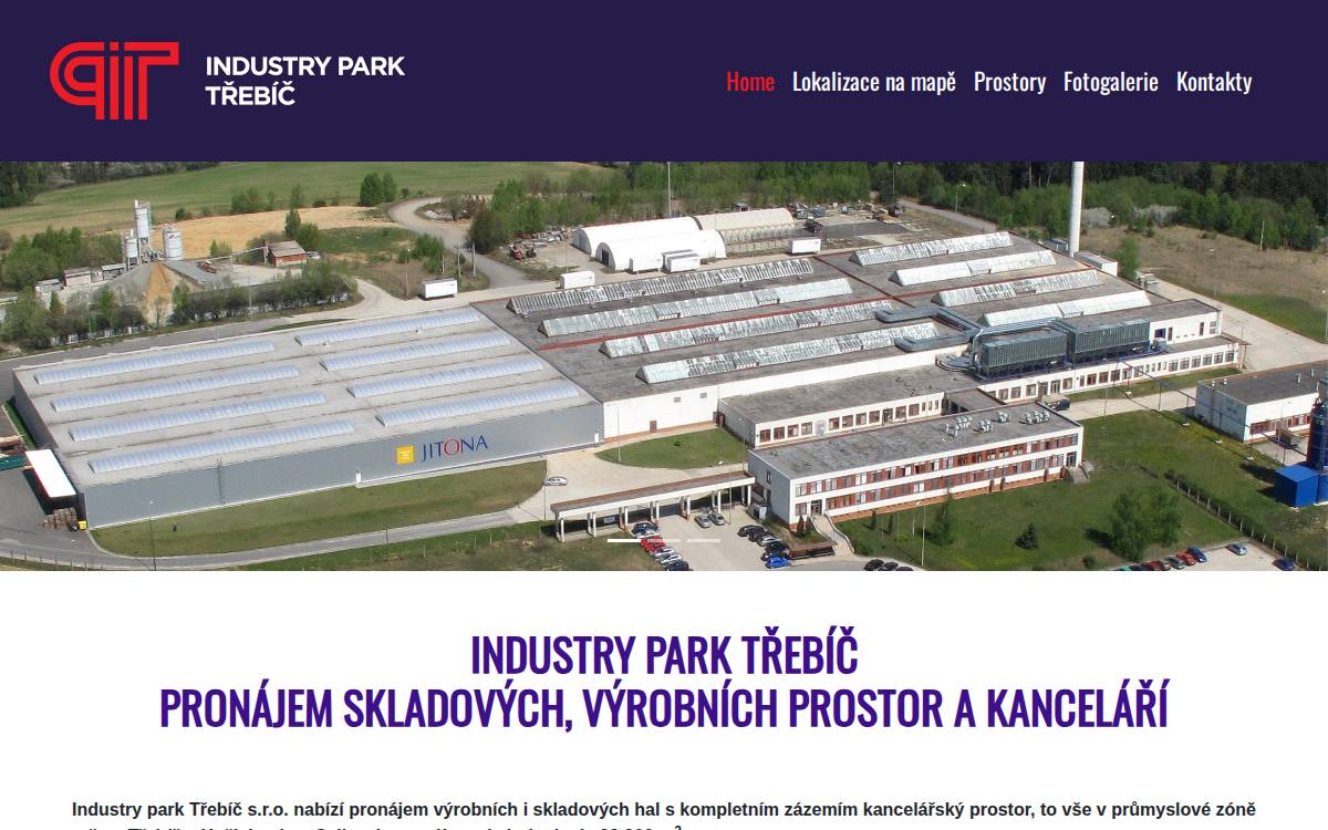 Industry Park Třebíč website preview
