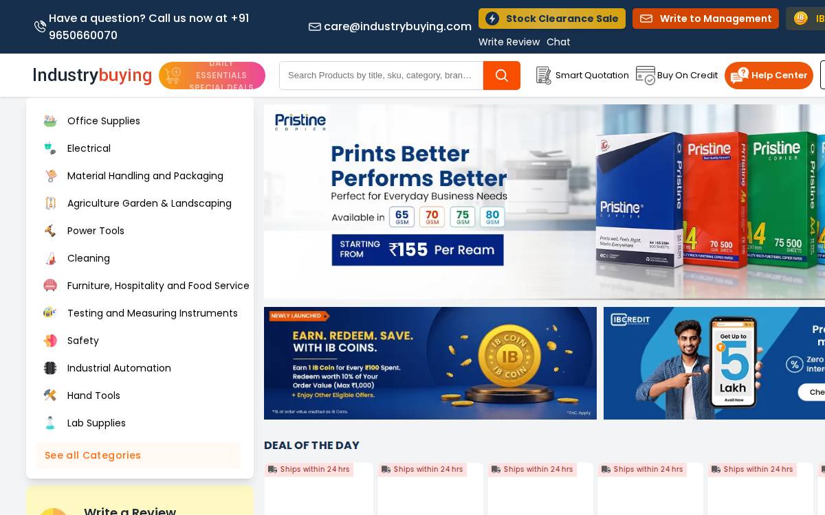 Industrybuying website preview