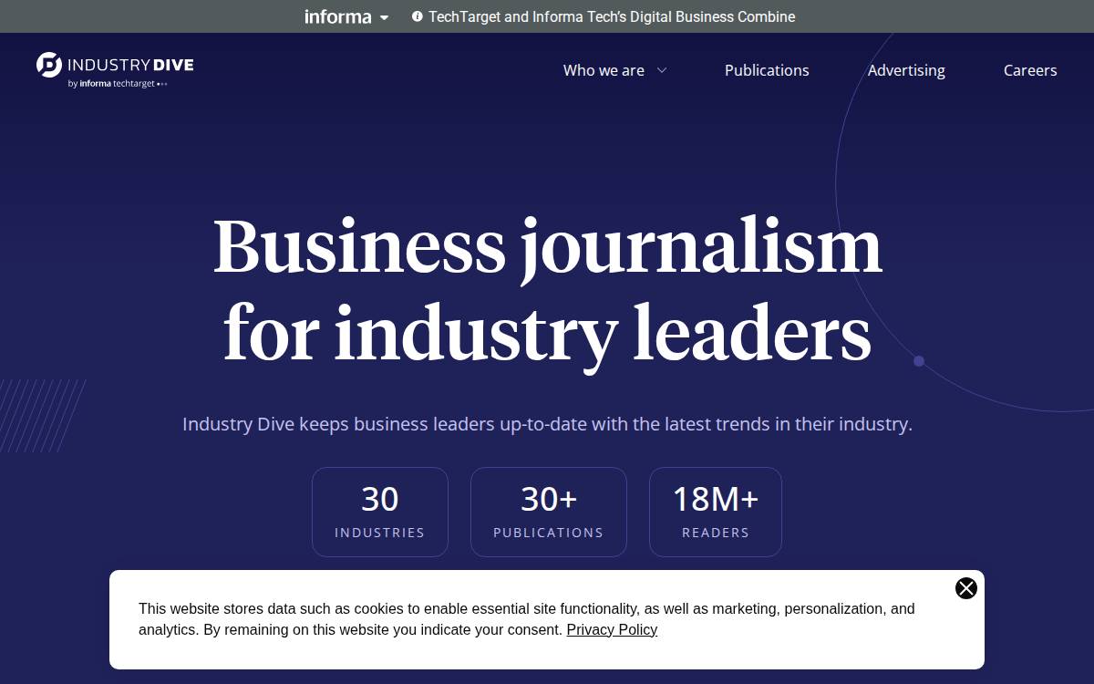 Industry Dive website preview