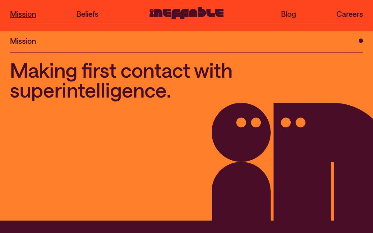 Ineffable Intelligence website preview