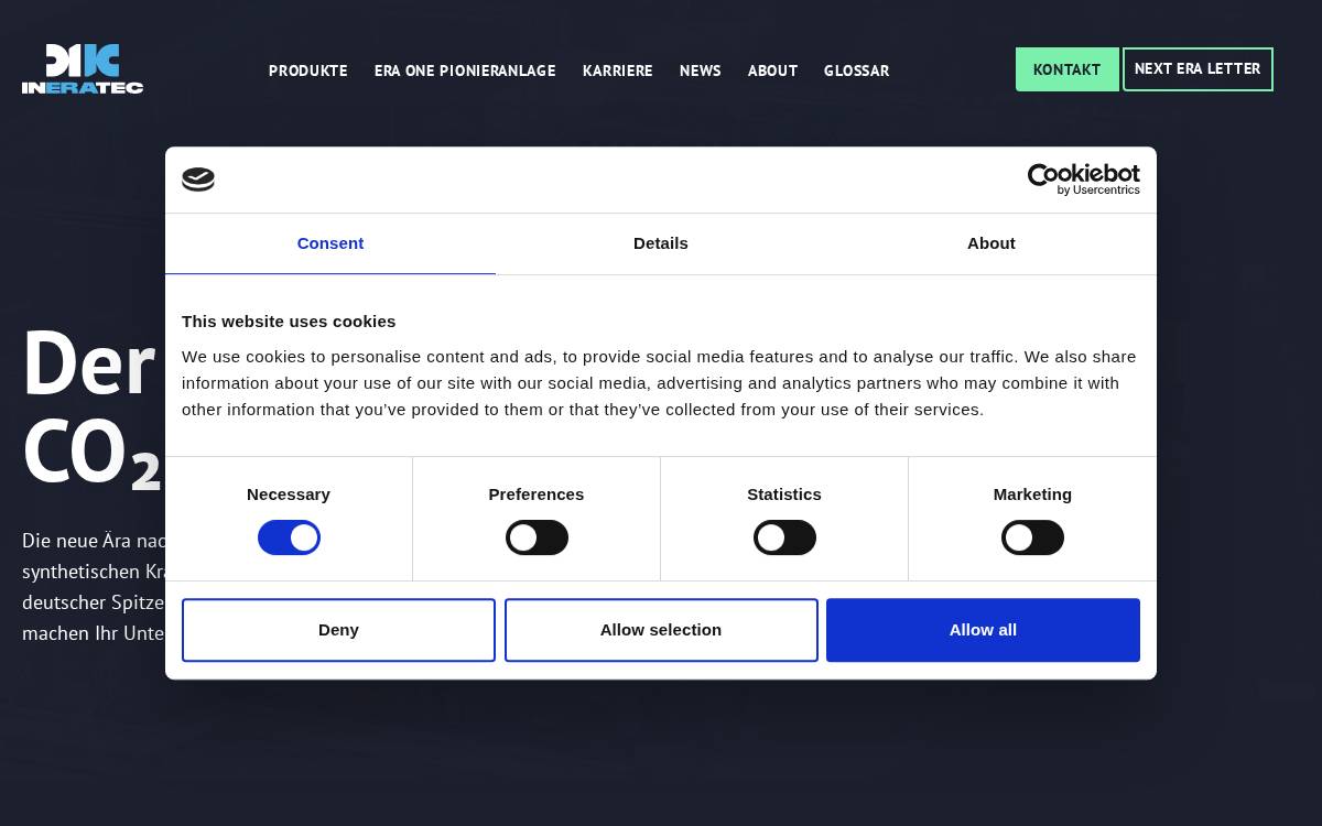 Ineratec website preview