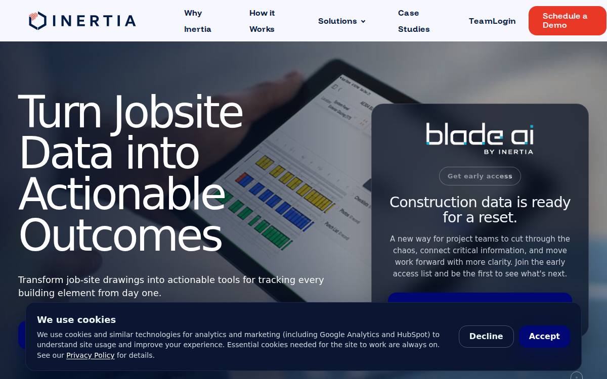 Inertia Systems website preview
