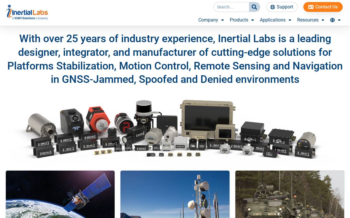 Inertial Labs website preview
