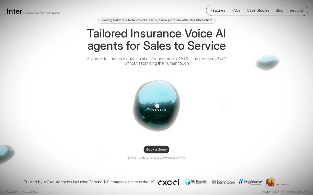 Infer website preview