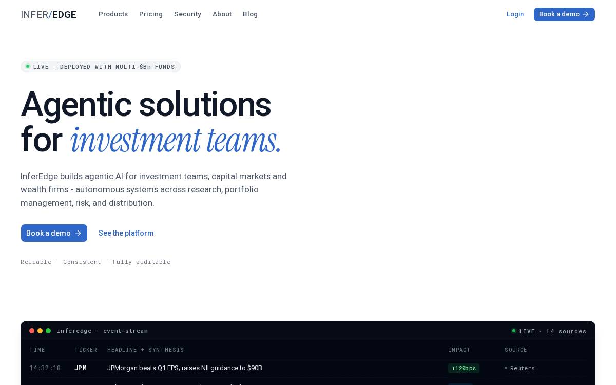 InferEdge website preview