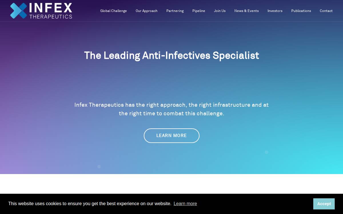 Infex Therapeutics website preview