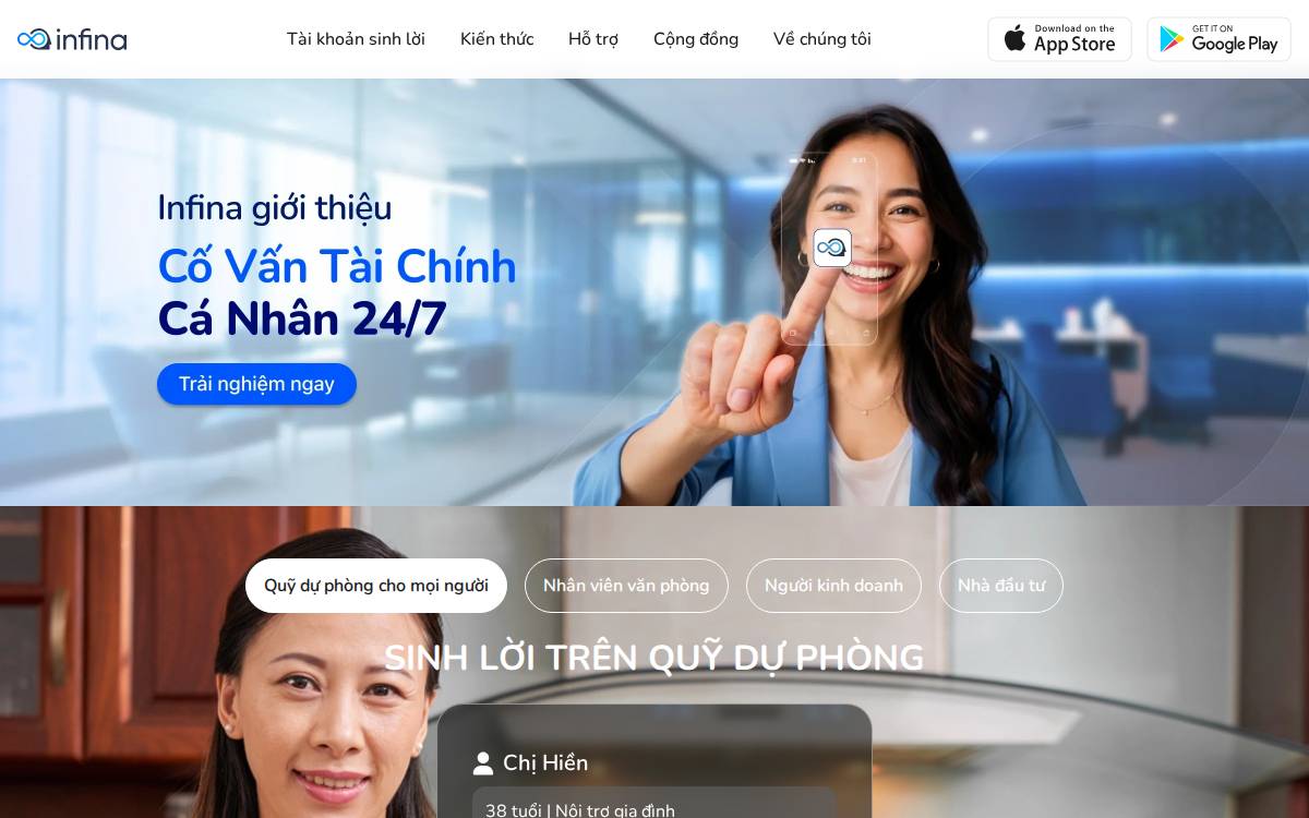 Infina website preview