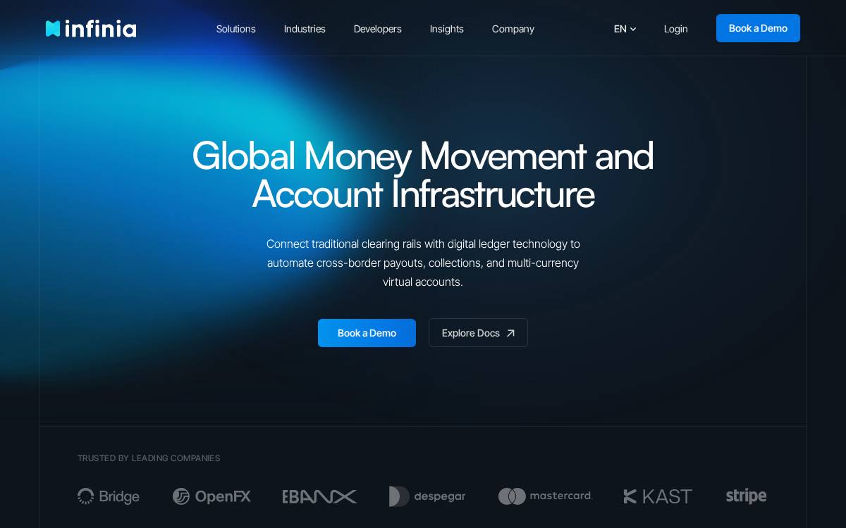 Infinia website preview