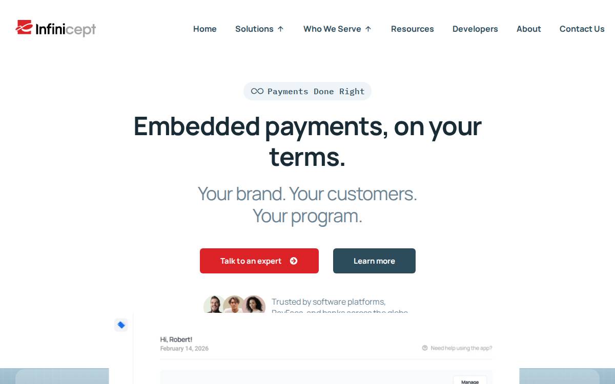 Infinicept website preview